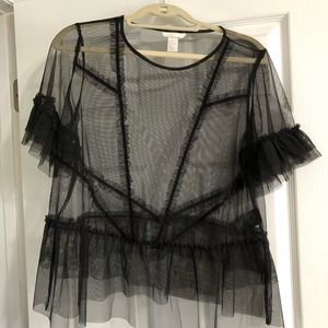 Sheer black top